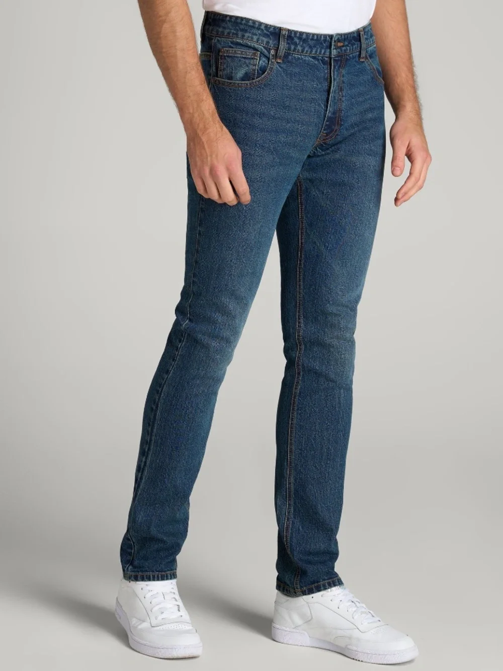 American Tall LJ&S TAPERED Jeans for Tall Men in Machine Blue Size 3232 / 38 / M